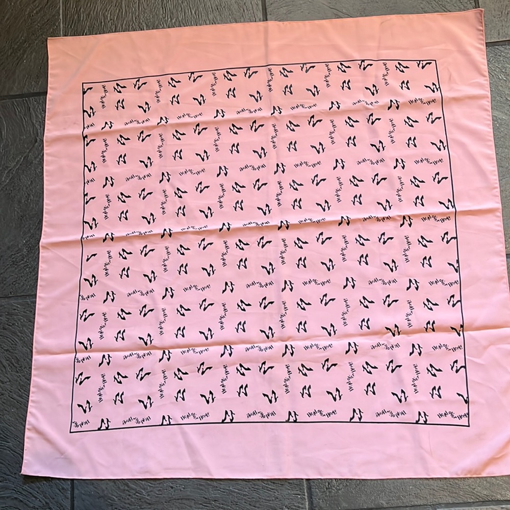 Light pink head over heels scarf